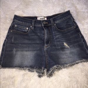 Pink Vs denim shorts